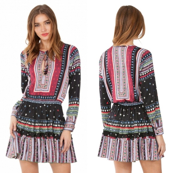 🆕️NWT HALE BOB TALORA SATIN TIERED DRESS S Large - Picture 2 of 5